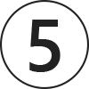 Five Number Black Circle